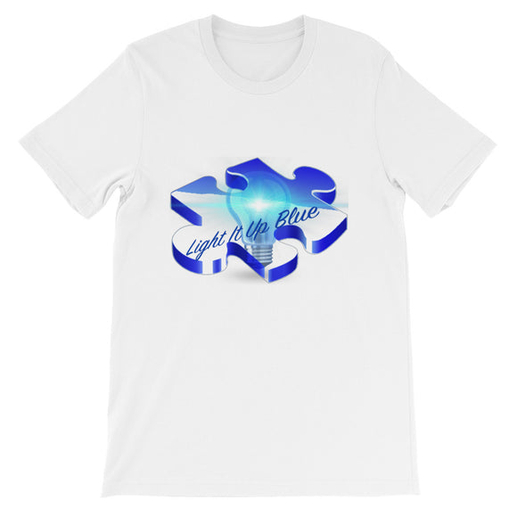 Short-Sleeve Unisex T-Shirt Light It Up Blue Autism Awareness