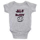 Infant Onesie July Cancer