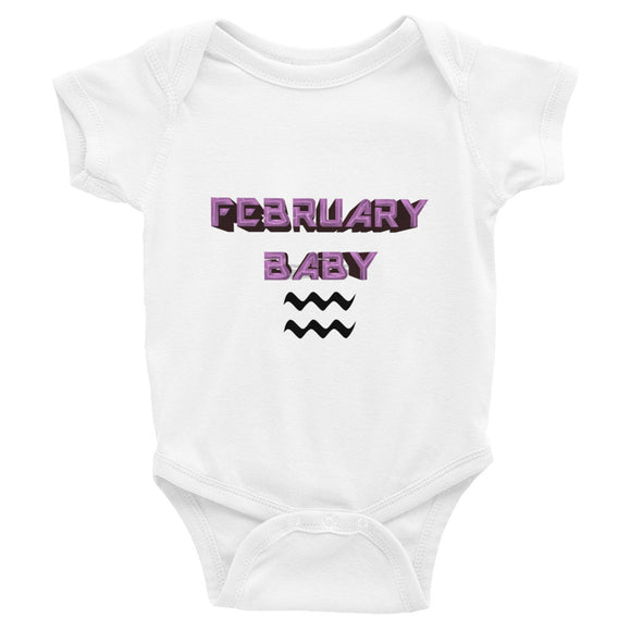 Infant Onesie February Aquarius