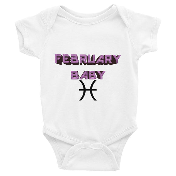 Infant  Onesie February Pisces