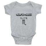 Infant Onesie November Scorpio